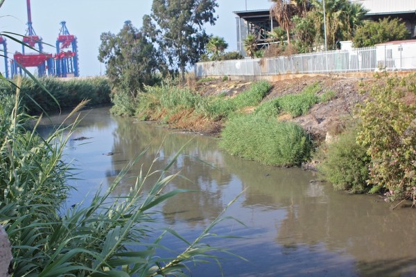 The river flowing into the Mediterranean Sea.