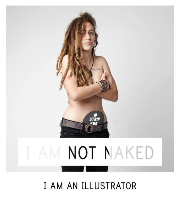 Cynthia-Maria Aramouni, 24, is the sole female of the group of co-founders of Lebanon's "I Am Naked" campaign. 