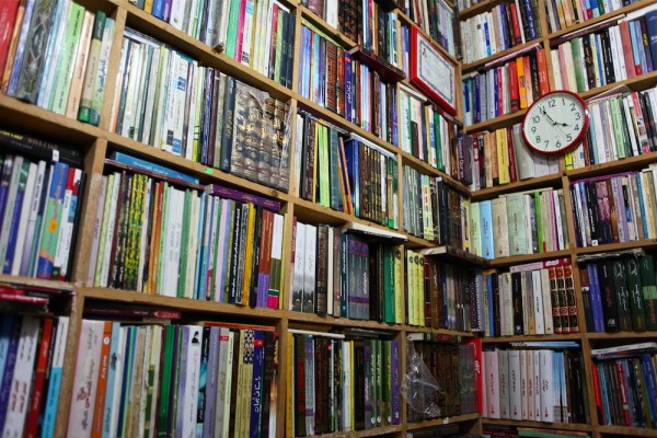 Books in Erbil souk.